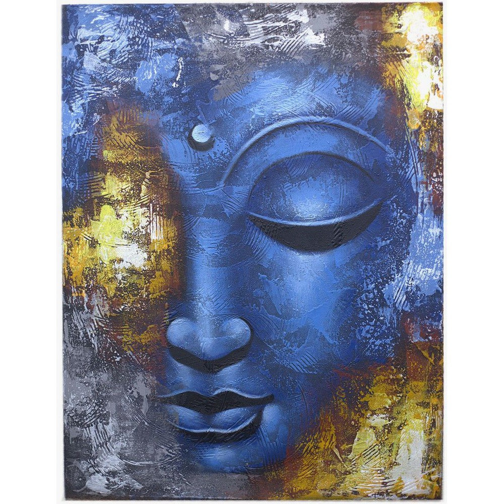 Buy Buddha Painting Original Artwork - Blue Face Abstract - at Sacred Remedy Online