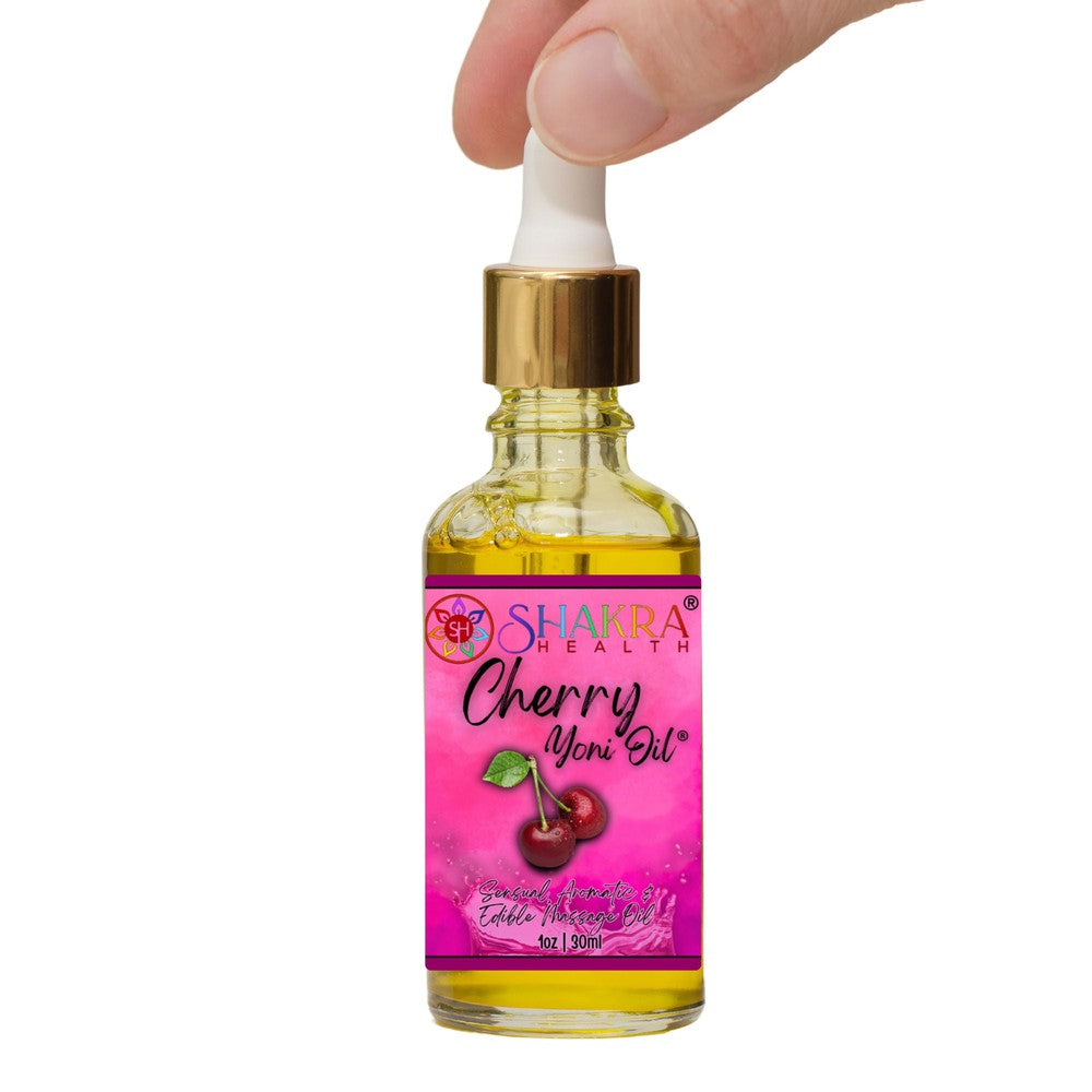 Buy Cherry Flavoured Yoni Oil. Massage, Balance PH Levels & Hygeine. - Edible Yoni Oils for him, or her, not only taste & smell great, but make egg insertion a breeze & liven up your romantic moments. Get ready to feel confident & daring together (or alone!), with the perfect blend of oils designed to stimulate, soothe, nourish & revive dry / itchy skin. Let the blend work its magic & feel alive! at Sacred Remedy Online