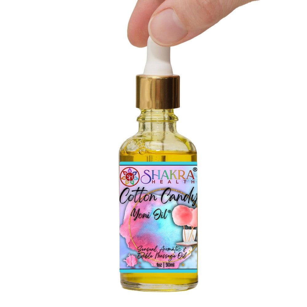 Buy Cotton Candy Flavoured Yoni Oil. Massage & Balance PH Levels - Edible Yoni Oils for him, or her, not only taste & smell great, but make egg insertion a breeze & liven up your romantic moments. Get ready to feel confident & daring together (or alone!), with the perfect blend of oils designed to stimulate, soothe, nourish & revive dry / itchy skin. Let the blend work its magic & feel alive! at Sacred Remedy Online