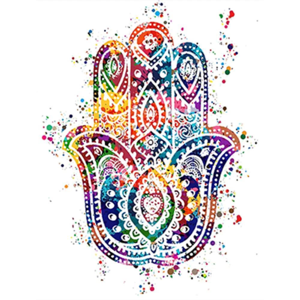Buy Hand of Fatima / Hamsa Digital Print Vibrant Rainbow Design - at Sacred Remedy Online