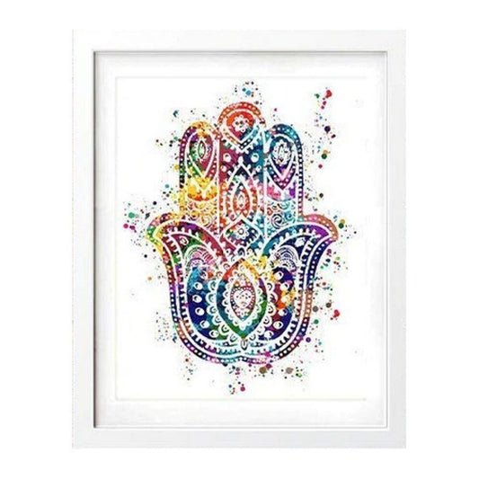 Buy Hand of Fatima / Hamsa Digital Print Vibrant Rainbow Design - at Sacred Remedy Online