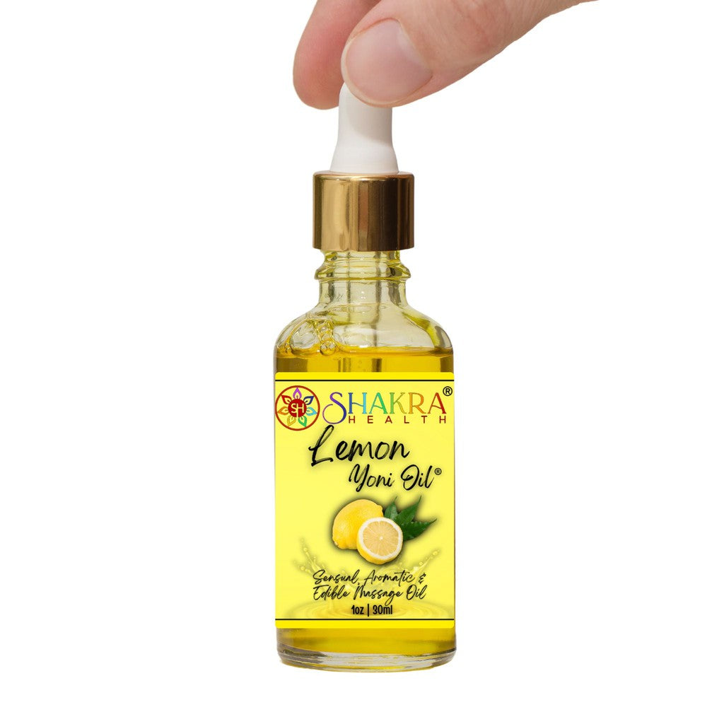 Buy Lemon Flavoured Yoni Oil. Body Massage, Lubricate, Moisturise & PH Balance - Edible Yoni Oils for him, or her, not only taste & smell great, but make egg insertion a breeze & liven up your romantic moments. Get ready to feel confident & daring together (or alone!), with the perfect blend of oils designed to stimulate, soothe, nourish & revive dry / itchy skin. Let the blend work its magic & feel alive! at Sacred Remedy Online