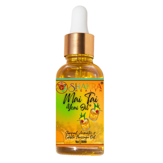 Buy Mai-Tai Flavoured Yoni Oil. Massage, Balance PH, Lubricate, Moisturise - Edible Yoni Oils for him, or her, not only taste & smell great, but make egg insertion a breeze & liven up your romantic moments. Get ready to feel confident & daring together (or alone!), with the perfect blend of oils designed to stimulate, soothe, nourish & revive dry / itchy skin. Let the blend work its magic & feel alive! at Sacred Remedy Online