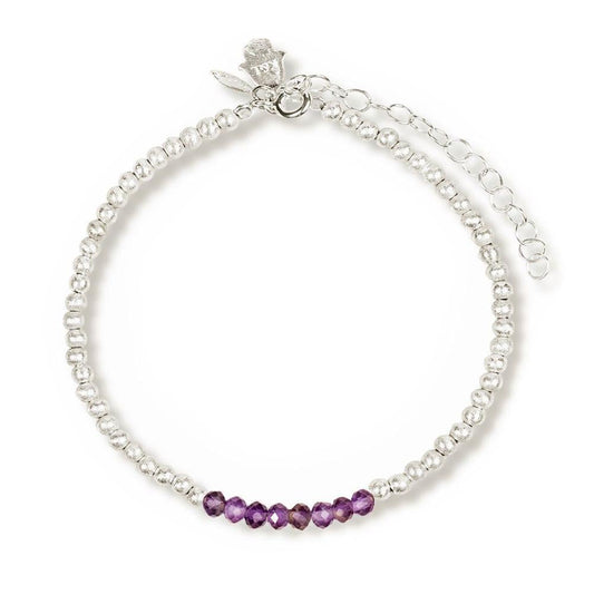 Buy Silver & Amethyst Bracelet | Health & Healing - Soothe your mind body and soul, holistically with our tranquility promoting silver and amethyst bracelet.&nbsp; Grounded in spirituality, we allow our spirits to soar. This delicate bracelet&nbsp;will help you to gather your energy and focus it on healing your soul. The deep and luscious color of the Amethyst stone creates a sense of balance and calm and helps during difficult times. We all face challenging circumstances, but the Amethyst stone helps gener