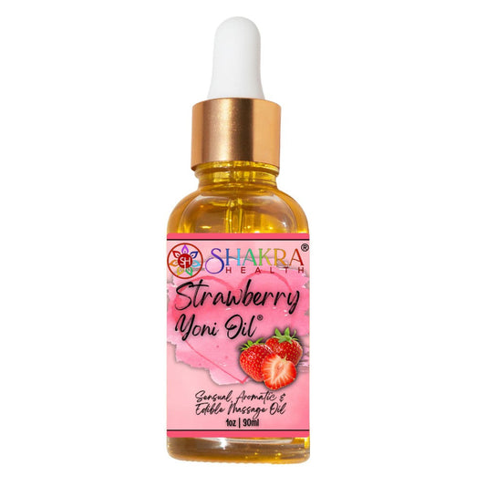Buy Strawberry Flavoured Yoni Oil. Massage, Balance PH, Scent & Hygeine - Edible Yoni Oils for him, or her, not only taste & smell great, but make egg insertion a breeze. Get ready to feel confident & daring together (or alone!), with the perfect blend of oils designed to stimulate, soothe, nourish & revive dry / itchy skin. Let the blend work its magic & feel alive! at Sacred Remedy Online