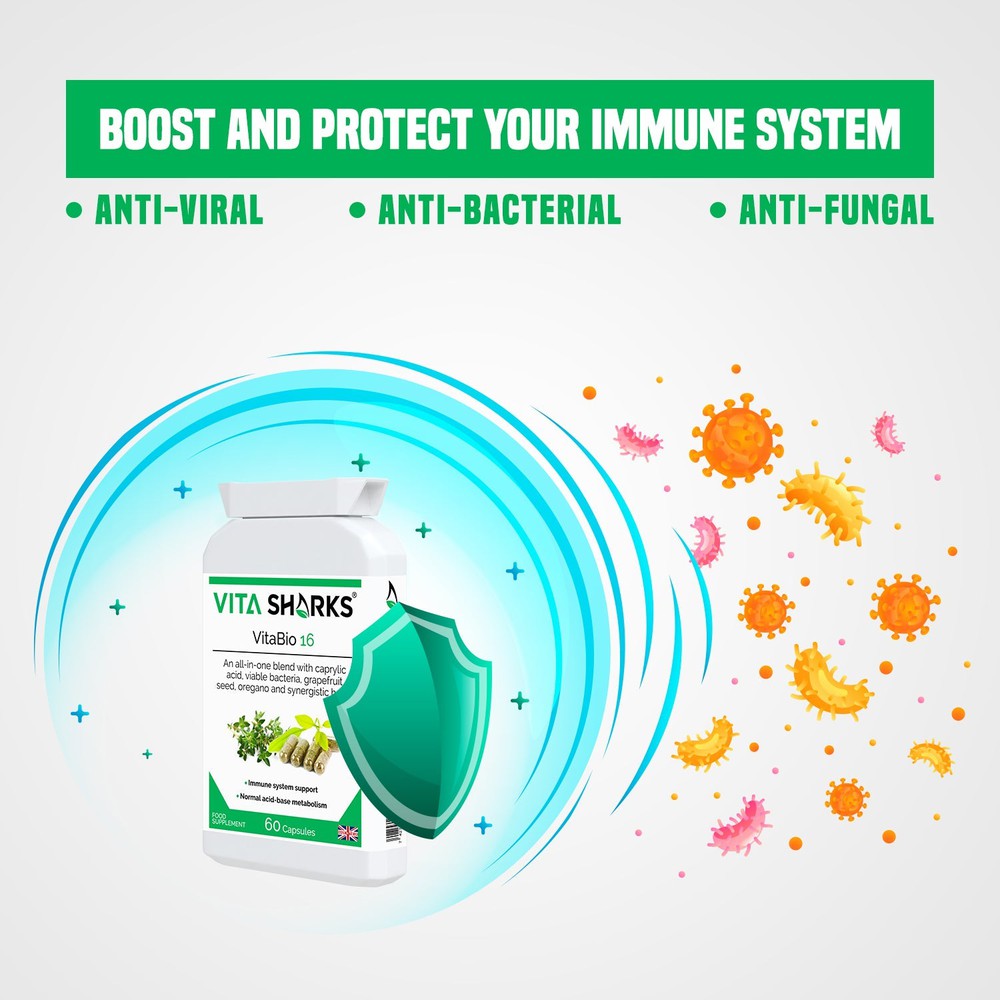 Buy VitaBio 16 | Cleanse, Detox & Immune Support - Clinical trials have shown that a course of probiotics may also help shorten the length of certain sickness such as diarrhoea, colds and flu; as well as reducing symptoms caused by food intolerances and and an irritable bowel. at Sacred Remedy Online