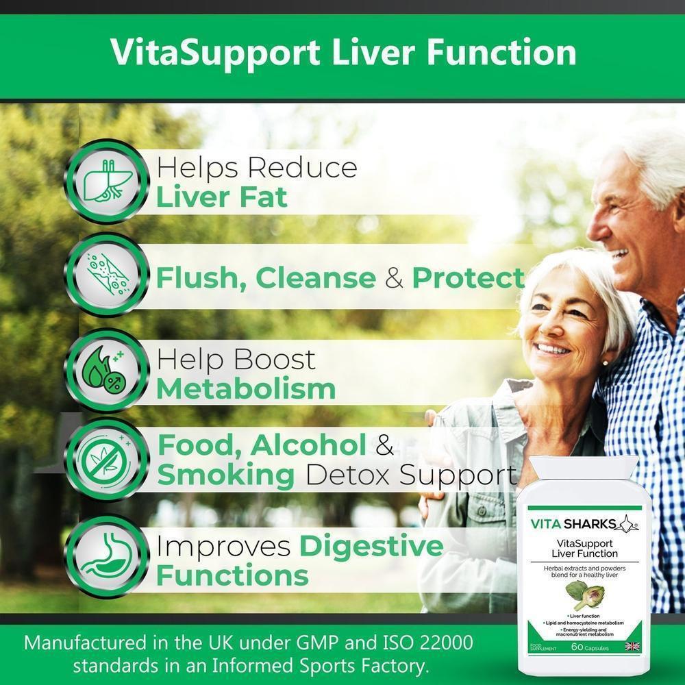 Buy VitaSupport Liver Function | High Quality UK Health Supplements - Designed to support detoxification, particularly during periods of over-indulgence in food, alcohol or smoking. The health supplement helps to cleanse a congested liver & gallbladder supporting cell repair & protection. Formulated to stimulate, flush, cleanse & protect these two important organs. at Sacred Remedy Online