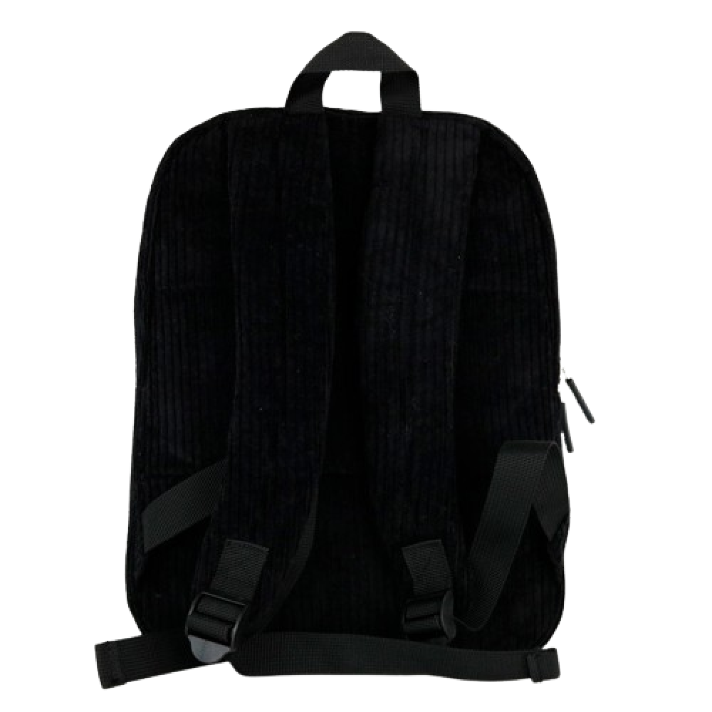 Buy Black Soft Corduroy Backpack. Compact, Unique & Stylish Design. - at Sacred Remedy Online