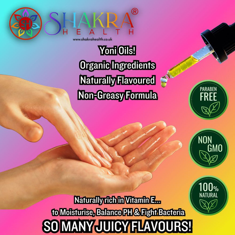 Buy Banana Flavoured Yoni Oil. Body Massage, Lubricate, Moisturise & PH Balance at SacredRemedy.co.uk. Looking for quality Yoni Oil? We stock Shakra Health: Edible Yoni Oils for him, or her, not only taste & smell great, but make egg insertion a breeze & liven up your romantic moments. Get ready to feel confident & daring together (or alone!), with the perfect blend of oils designed to stimulate, soothe, nourish & revive dry / itchy skin. Let the blend work its magic & feel alive!