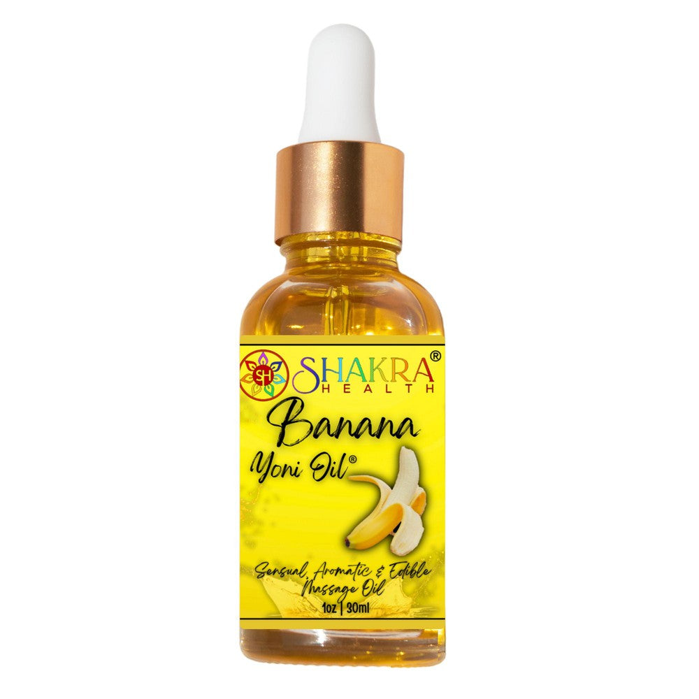 Buy Banana Flavoured Yoni Oil. Body Massage, Lubricate, Moisturise & PH Balance at SacredRemedy.co.uk. Looking for quality Yoni Oil? We stock Shakra Health: Edible Yoni Oils for him, or her, not only taste & smell great, but make egg insertion a breeze & liven up your romantic moments. Get ready to feel confident & daring together (or alone!), with the perfect blend of oils designed to stimulate, soothe, nourish & revive dry / itchy skin. Let the blend work its magic & feel alive!