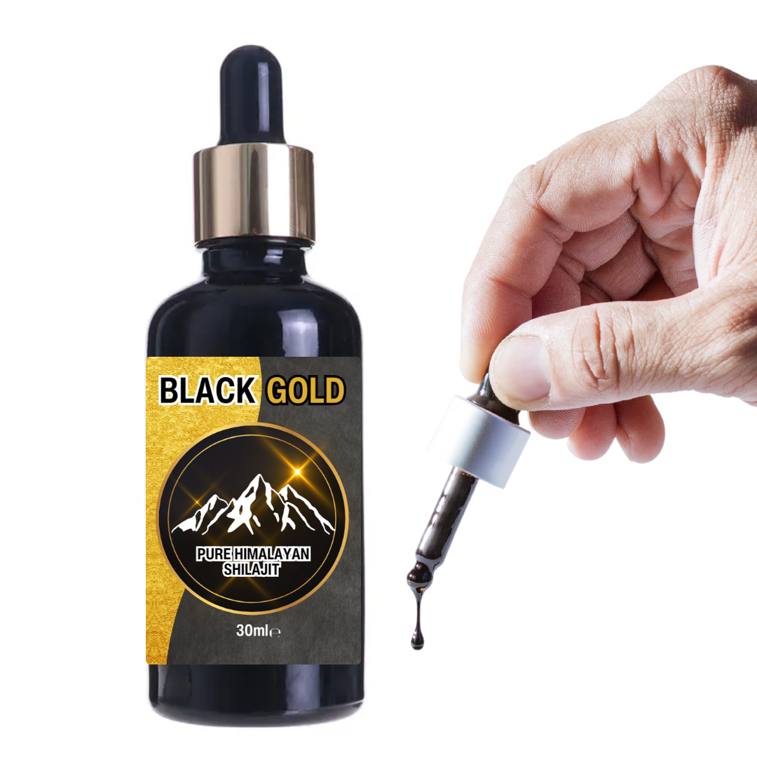 Buy Black Gold Himalayan Shilajit Liquid Drops [30ml] Maximum Potency - Premium fulvic acid & trace mineral food supplement. 100% Pure Extract; No fillers, No Binders, No Flow Agents. You can trust Black Gold Himalayan Shilajit, slightly higher in price than others on the market, because it is harvested ONLY at altitudes of 16,000ft or more in the HIMALAYAN mountains (Unlike cheaper alternatives which are from Siberia or Bhutan). Our product is so pure and potent you only need 2-3 drops daily and you'll sta