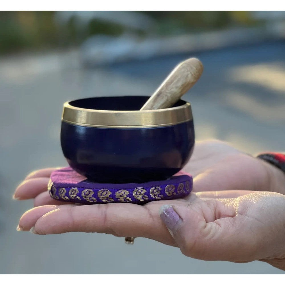 Buy Crown Chakra Singing Bowl Gift Set for Meditation & Sound Therapy - at Sacred Remedy Online