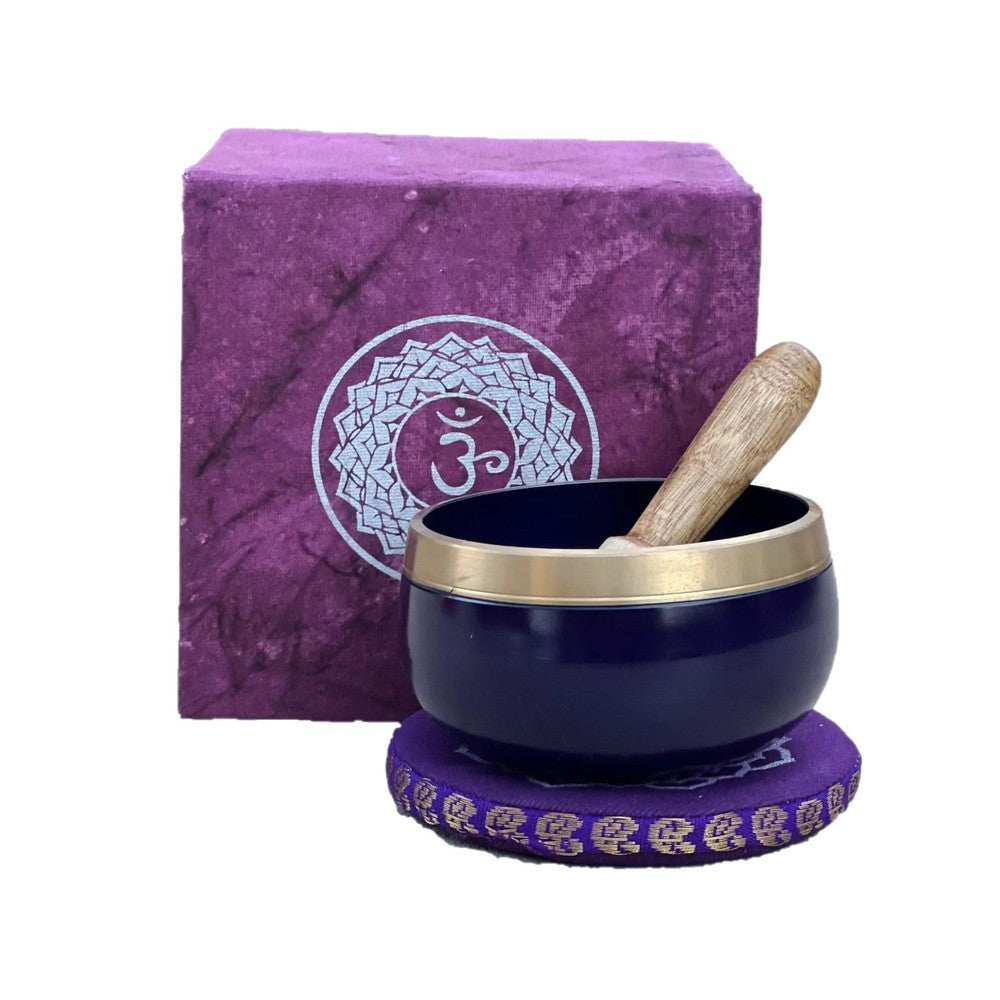Buy Crown Chakra Singing Bowl Gift Set for Meditation & Sound Therapy - at Sacred Remedy Online
