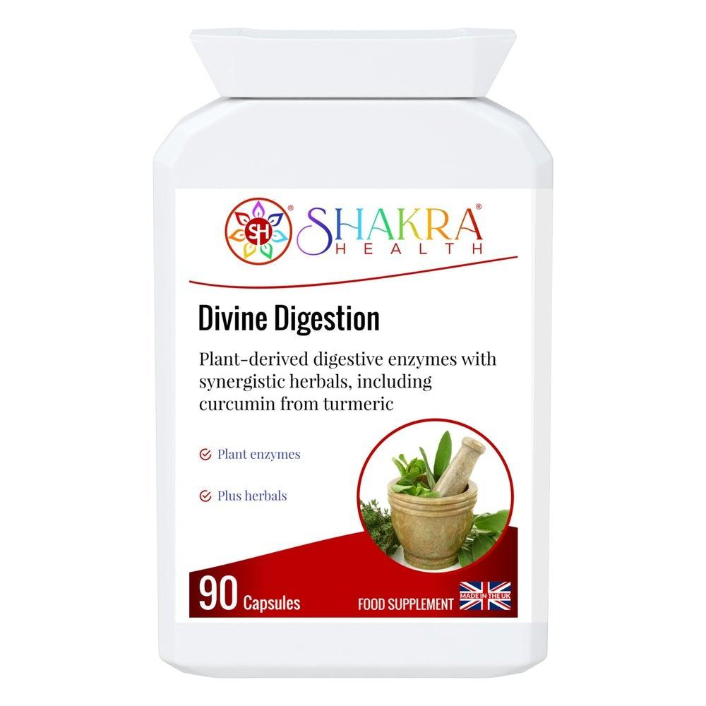 Buy Divine Digestion | Carminative, Anti-spasmodic & Gut-soothing at SacredRemedy.co.uk. Looking for quality Supplement? We stock Shakra Health Supplements: The digestive system is also linked to a large energy center known as the Solar Plexus chakra. This is a high-strength supplement which combines a broad spectrum range of plant-derived digestive enzymes with carminative, anti-spasmodic and gut-soothing herbs.