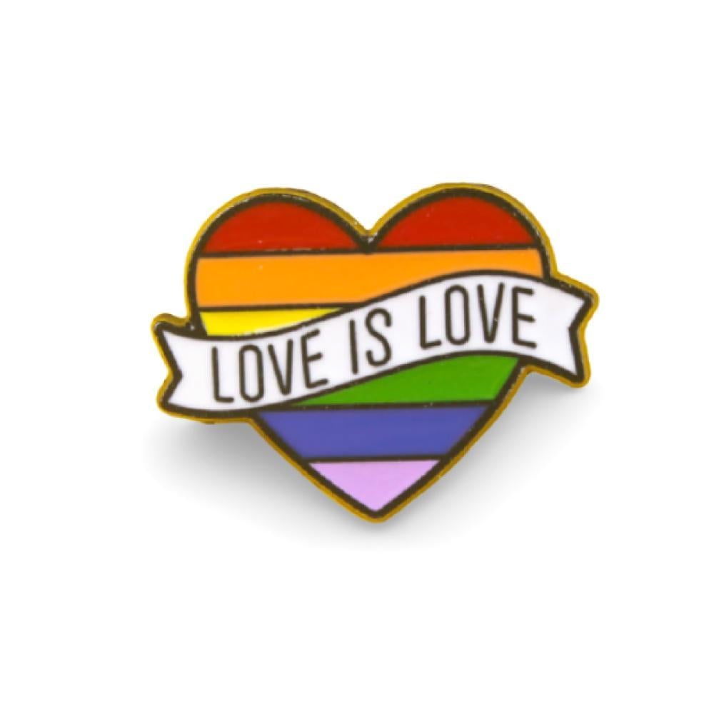 Buy Love is Love Enamel Pin Badge | Gay Pride. Be Yourself. - at Sacred Remedy Online