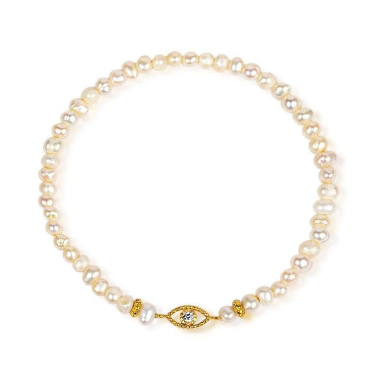 Buy Pearl Evil Eye Charm Bracelet | Vita Sharks Health & Healing Stones at SacredRemedy.co.uk. Looking for quality Jewellery? We stock Sacred Remedy: 