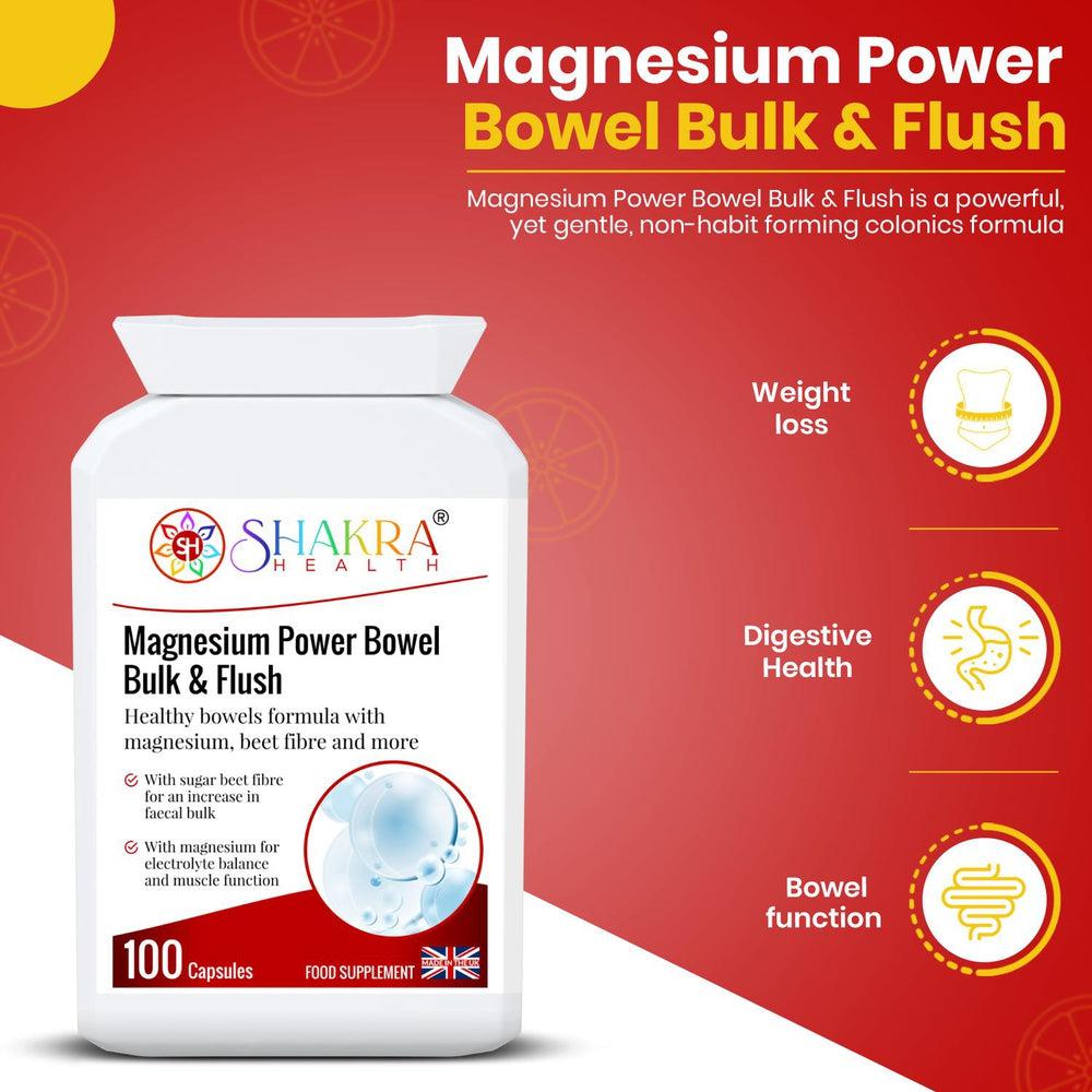 Buy Power Bowel Bulk & Flush | Hydrating Formula to Support Faecal Bulk - Magnesium based Hydrating Formula to Support Faecal Bulk & Bowel Function | Shakra Health at Sacred Remedy Online