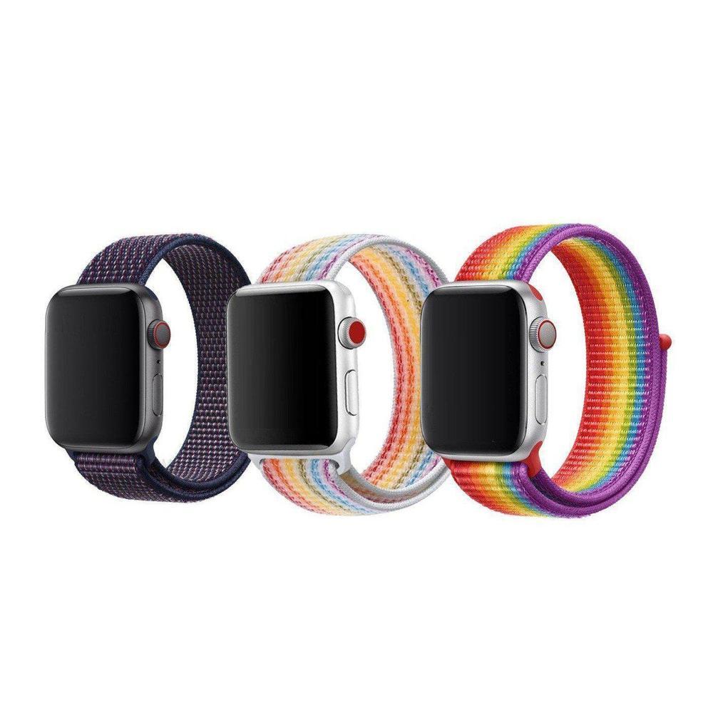 Buy Pride Stripes Adjustable Breathable Loop Sport Strap for Apple Watch - This strap excels in terms of comfort and durability. Compatible with all variants of Apple Watch and Apple Watch Sport its great for every occasion. It’s practical enough for exercise sessions in the gym. But it’s also contemporary and can just be worn for a weekend day trip, a relaxed evening with friends or even a day at work. at Sacred Remedy Online