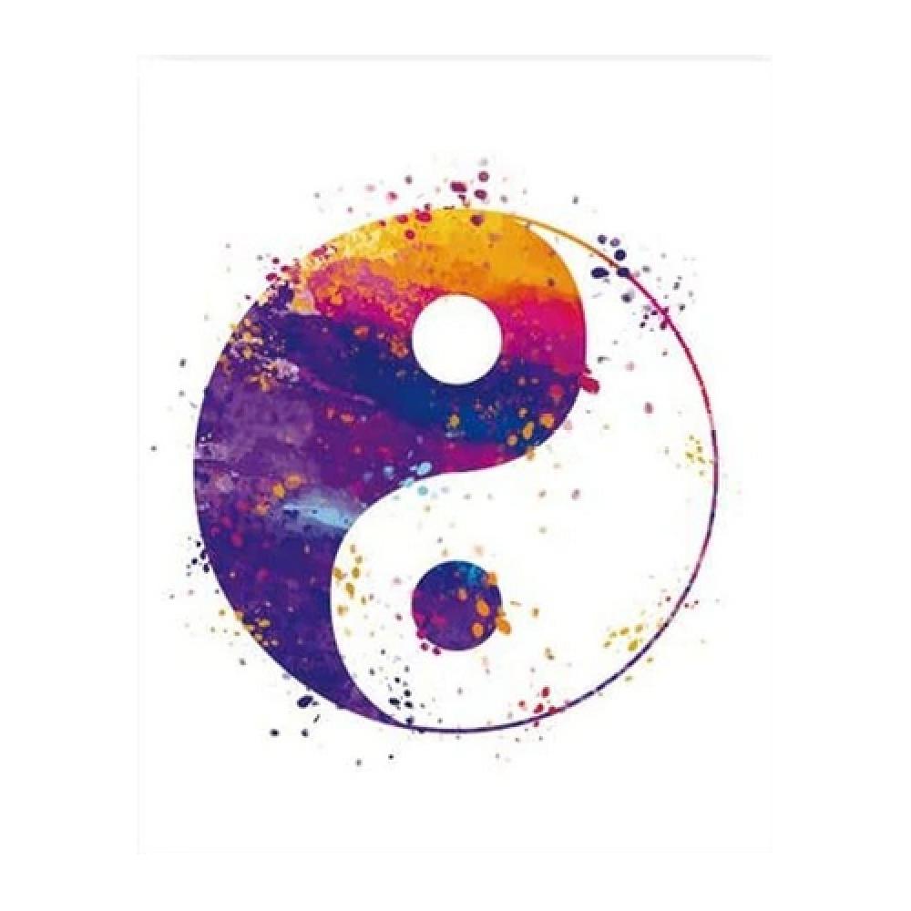 Buy Purple Yin Yang Painting Print on Canvas | Artwork - at Sacred Remedy Online