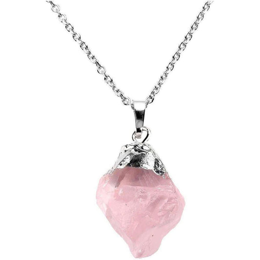 Buy Raw Rose Quartz Necklace Silver Plated Healing Stone | Vita Sharks at SacredRemedy.co.uk. Looking for quality Jewellery? We stock Sacred Remedy: 