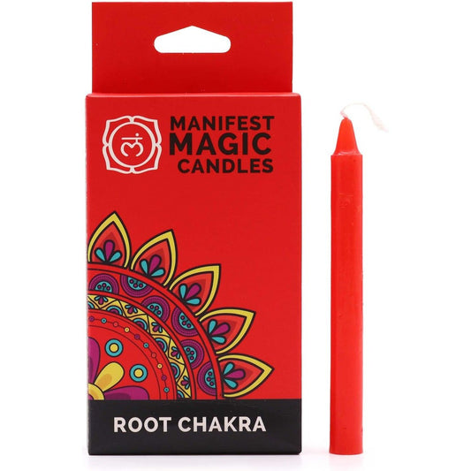 Buy Root Chakra: Courage. 12 Red Manifestation Candles for Spells & Meditation - at Sacred Remedy Online