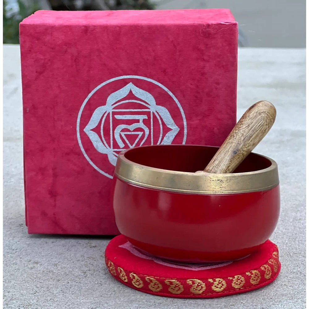 Buy Root Chakra Singing Bowl Gift Set for Meditation & Sound Therapy - at Sacred Remedy Online