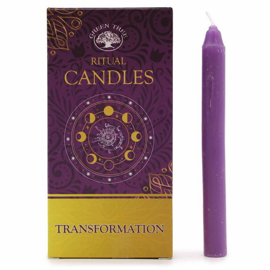 Buy Purple Transformation [Spell Candles] Pack of 10 - Purple candles are often used in rituals and ceremonies related to transformation and change. This colour is associated with deep meditation, spirituality, mysticism, and is also associated with the crown chakra. Purple candles enhance spiritual activities and increase your magical powers. at Sacred Remedy Online