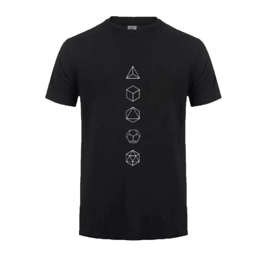 Buy Sacred Geometry Platonic Solid Black T-shirt Mens Yoga Clothing at SacredRemedy.co.uk. Looking for quality Apparel? We stock Sacred Remedy: 