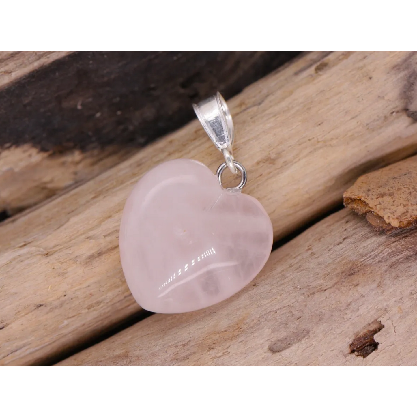 Buy Heart Shape Rose Quartz Pendant Gift - at Sacred Remedy Online