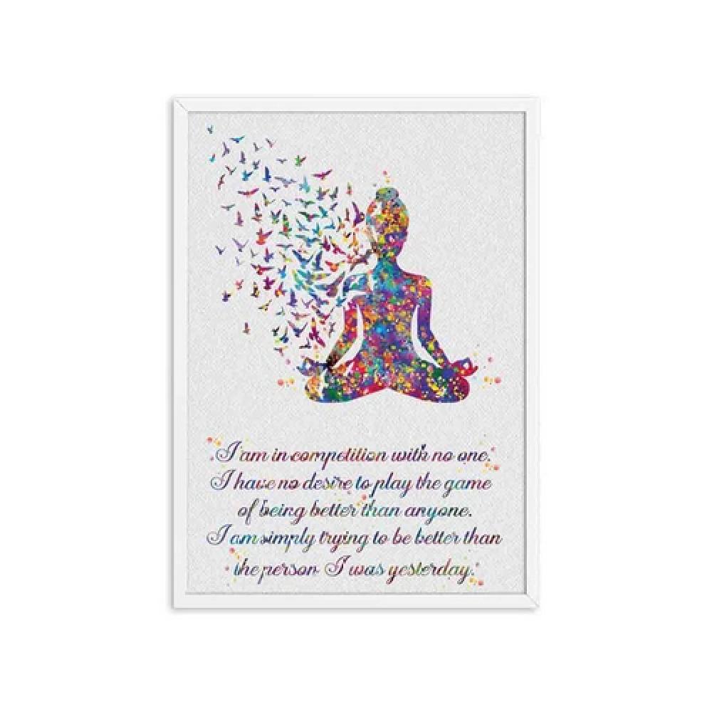 Buy Sitting Rainbow Buddha with Inspirational Quote & Butterflies Print - at Sacred Remedy Online