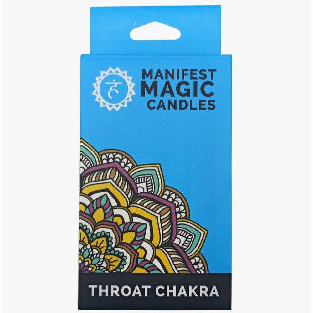 Buy Throat Chakra: Peace. 12 Blue Manifestation Candles for Spells & Meditation - at Sacred Remedy Online