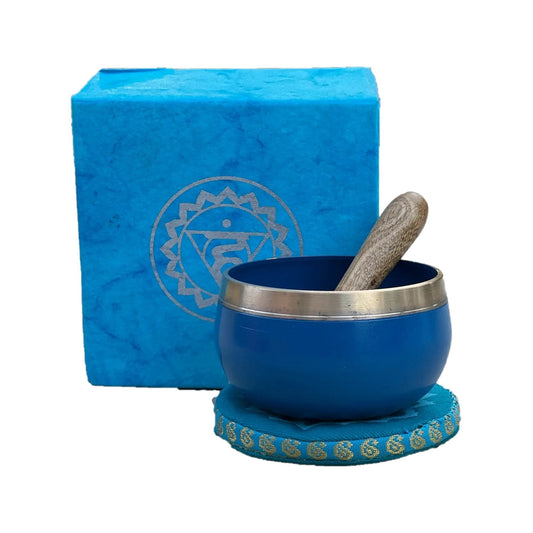 Buy Throat Chakra Singing Bowl Gift Set for Meditation & Sound Therapy - at Sacred Remedy Online