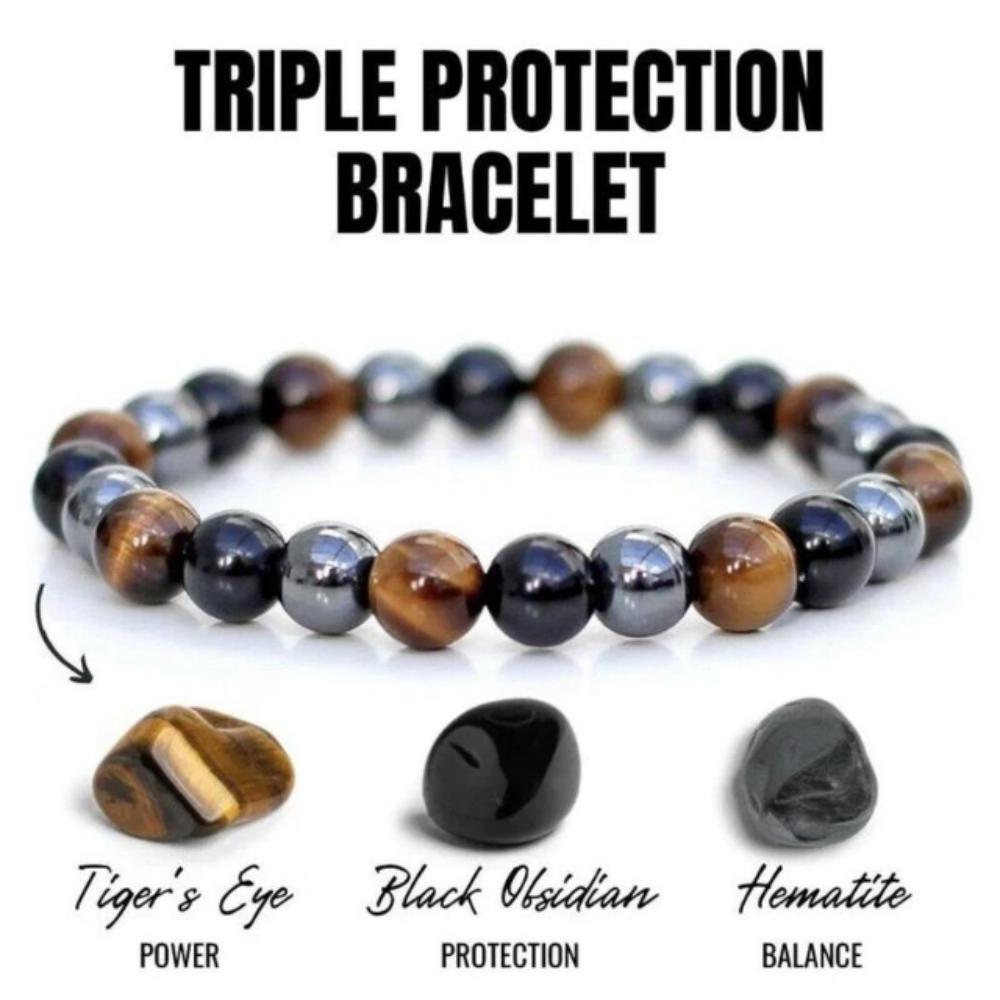 Buy Triple Protection Natural Healing Stone Tiger Eye, Hematite & Obsidian - at Sacred Remedy Online