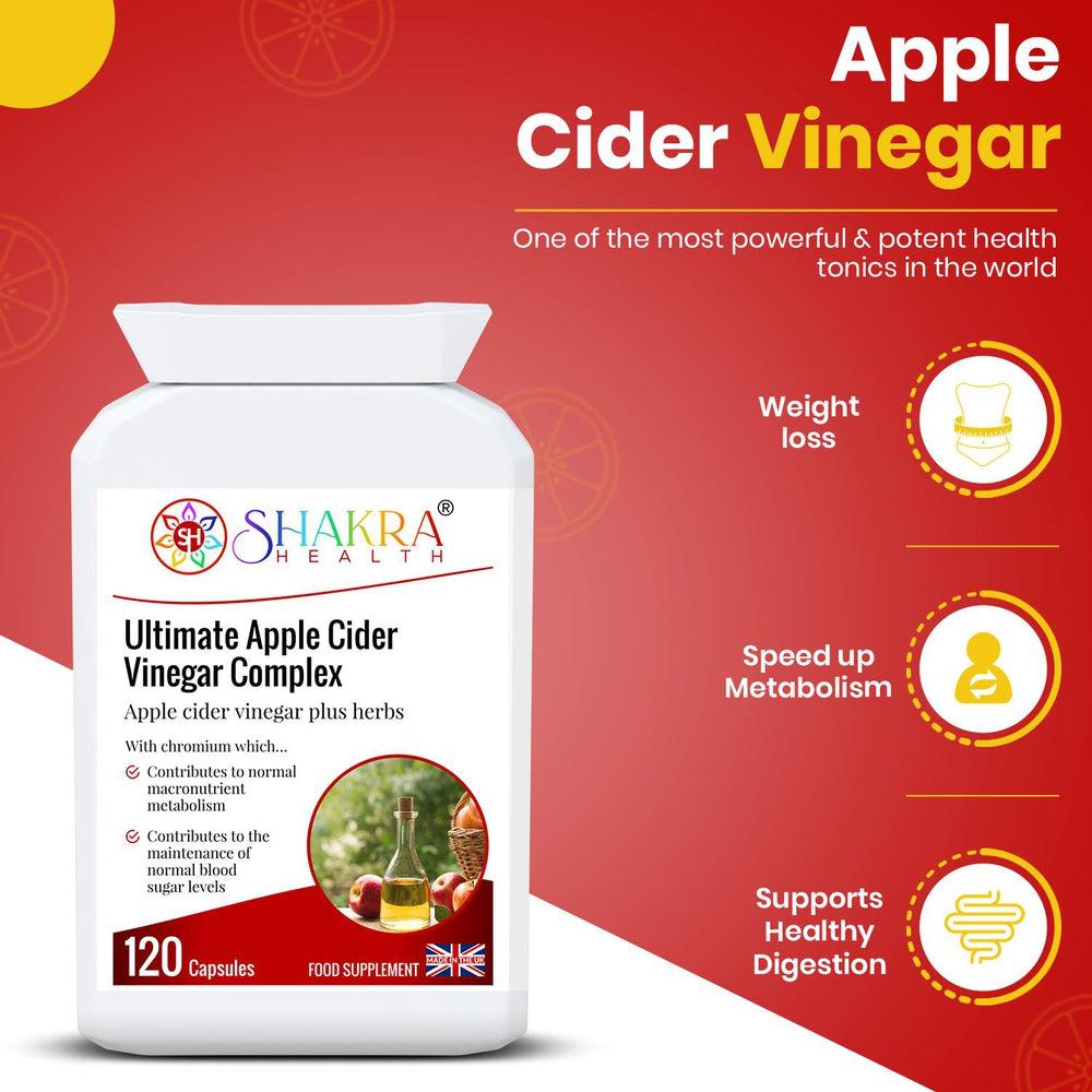 Buy Ultimate Apple Cider Vinegar Complexby Shakra Health Supplements - One of the most powerful and potent health tonics in the world is apple cider vinegar. There is a plethora of apple cider vinegar healing benefits. at Sacred Remedy Online