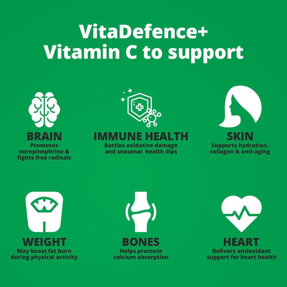 Buy VitaDefence+ Vitamin C | Quality Immune Health Vitamin Supplements - Packed with antioxidants, vitamins, minerals, bioflavonoids, pectins, essential oils, lycopene, carotenoids, plant sterols, catechins, polyphenolics and many other phyto-nutrients, this vitamin C health supplement is gentle and non-acidic. Ideal for long-term usage. at Sacred Remedy Online