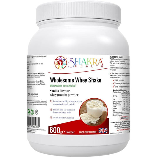 Buy Wholesome Whey Protein Shake (Vanillla) | Shakra Health at SacredRemedy.co.uk. Looking for quality Supplement? We stock Shakra Health Supplements: 