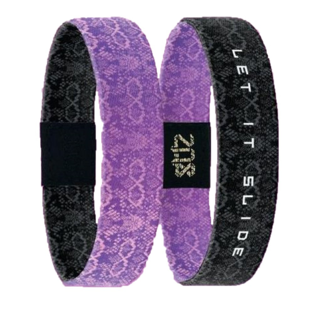 Buy Let it Slide - Inspirational Collectors Bracelet ZOX LA - Reversible wrist band with a “Don’t let it get to you message” on the flip side, that can be worn either way, this universal bracelet is made of durable stretchy elastic, and is a size Medium. 85% of people find the size medium fits best. Zox Wristband "Let it Slide" Elastic Limited Edition Bracelet. at Sacred Remedy Online